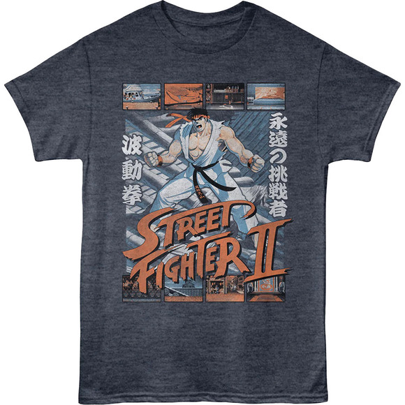 Ryu Fight Scenes Street Fighter Ii Tshirt - Picture 1 of 4